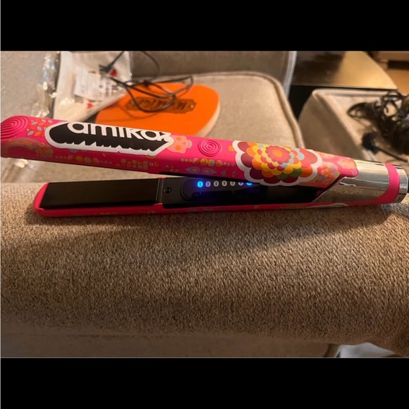 amika Other - Amika Pink Floral Hair Straightener